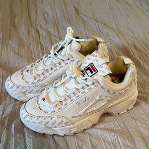 FILA white tennis shoes
